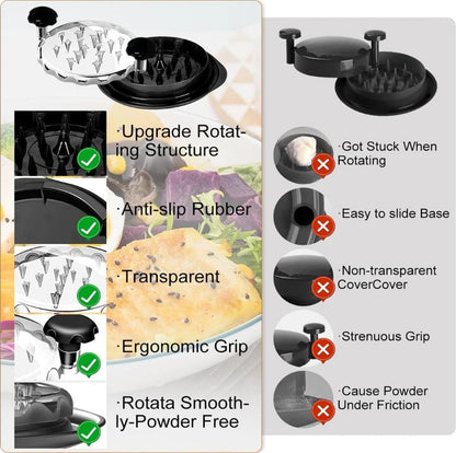 Upgraded Meat Shredder Tool with Anti-Slip Base and Ergonomic Grips, Red V1188-MS-617-105