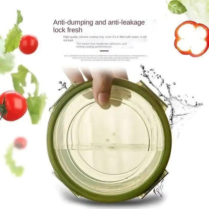 Round Plastic Food Storage Container Set, Microwave-Safe Bento Boxes with Airtight Lids, Purple V1188-MS-617-108