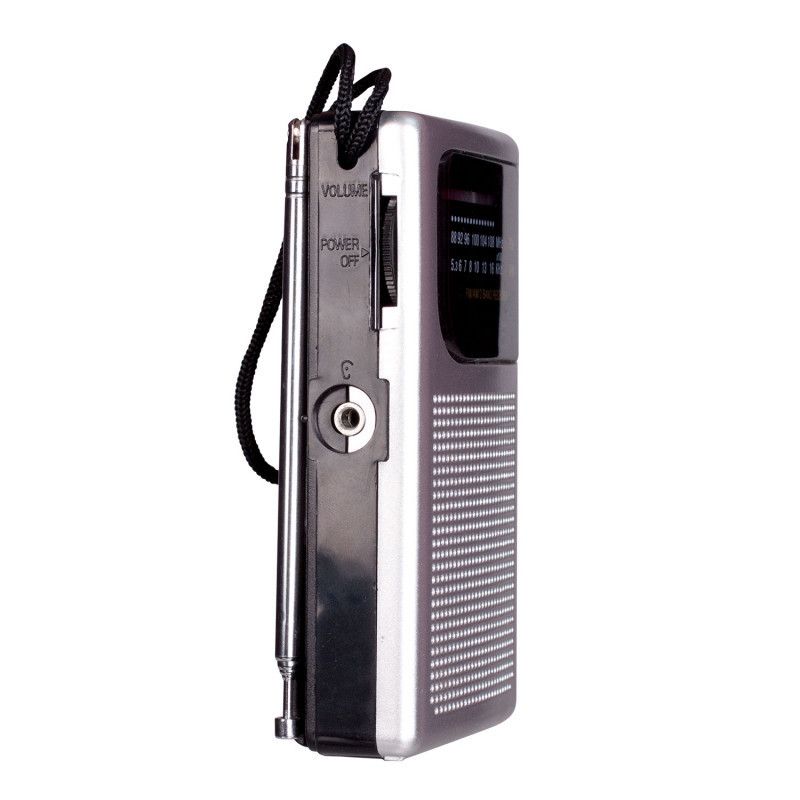AM/FM Pocket Radio with Built-In Speaker and Earphone Socket V1188-MS-617-109