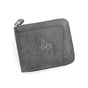 Men's PU Leather Wallet with Zipper and Horse Embossed Design, Multi-Card Bifold Wallet, Grey V1188-MS-617-111