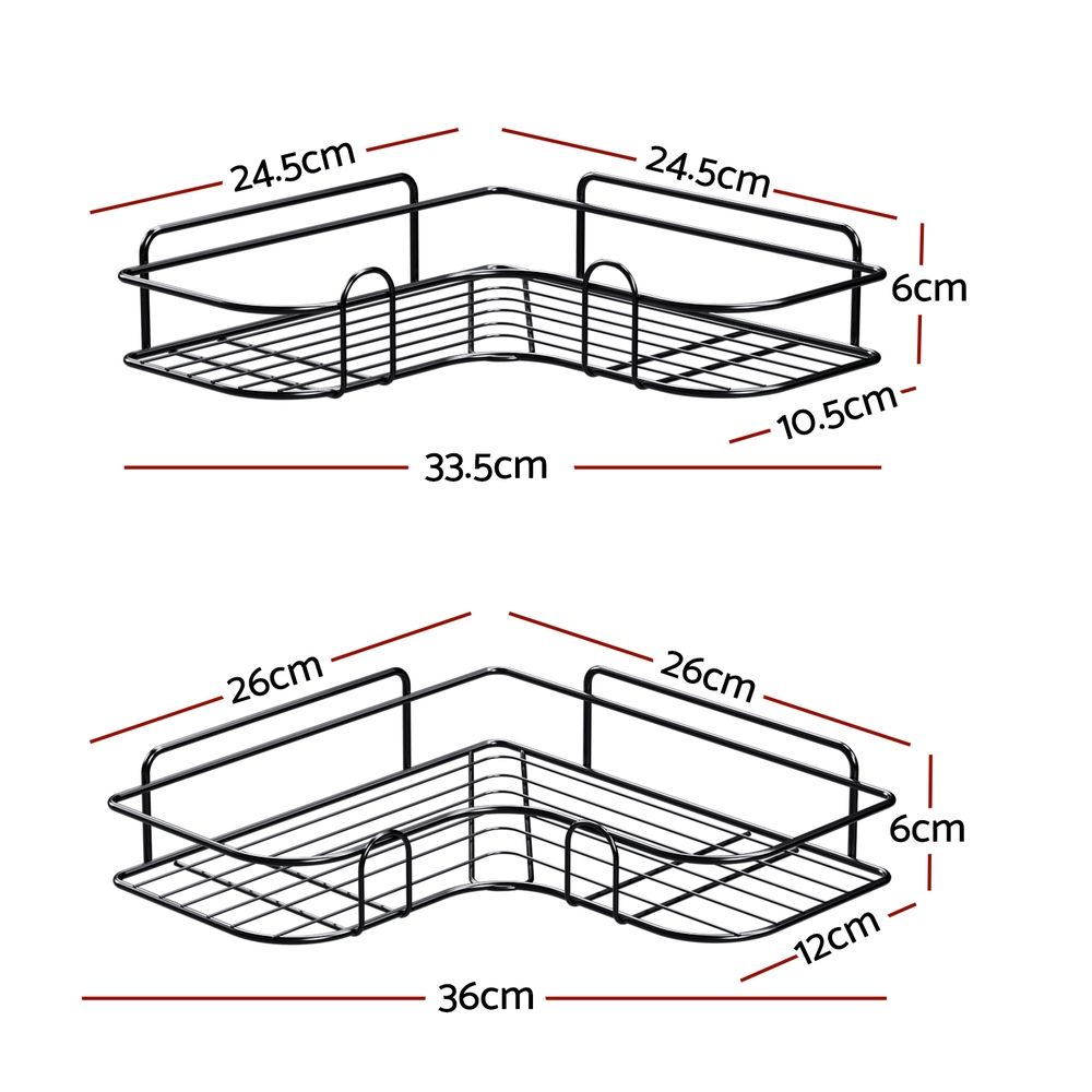 2 Pack Bathroom Corner Shelf Storage Racks V1188-MS-617-114