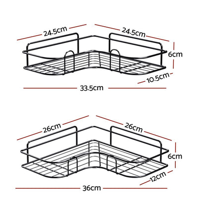 2 Pack Bathroom Corner Shelf Storage Racks V1188-MS-617-114