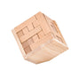 Wooden Brain Teaser Puzzle, 3D Cube Block Puzzle for Adults, 2.75 Inches V1188-MS-617-115