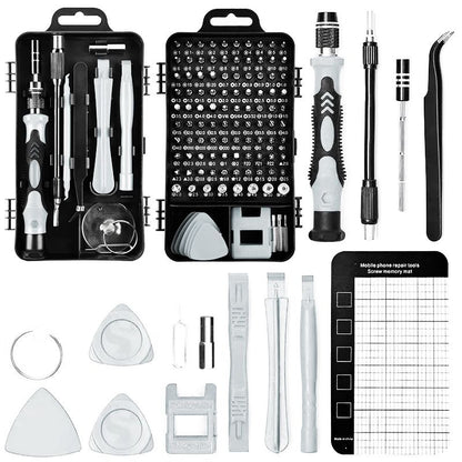 122-in-1 Precision Screwdriver Tool Kit for Electronics, Watches and DIY Repair, Gray V1188-MS-617-116