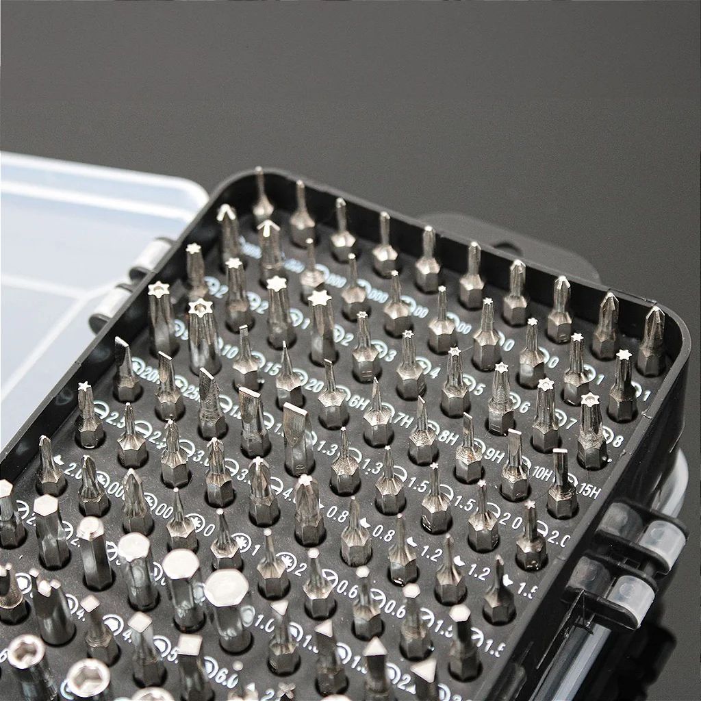 122-in-1 Precision Screwdriver Tool Kit for Electronics, Watches and DIY Repair, Gray V1188-MS-617-116