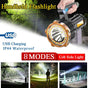1200 Lumen USB Rechargeable LED Flashlight, Super Bright Hand Torch V1188-MS-617-119