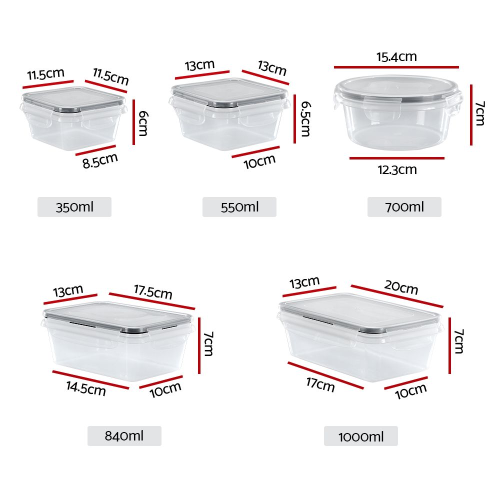 16-Piece Cereal Dispenser and Food Storage Container Set V1188-MS-617-120