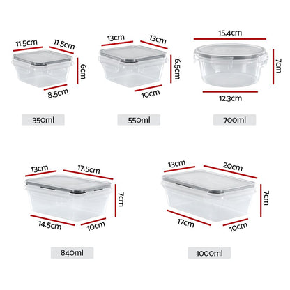 16-Piece Cereal Dispenser and Food Storage Container Set V1188-MS-617-120