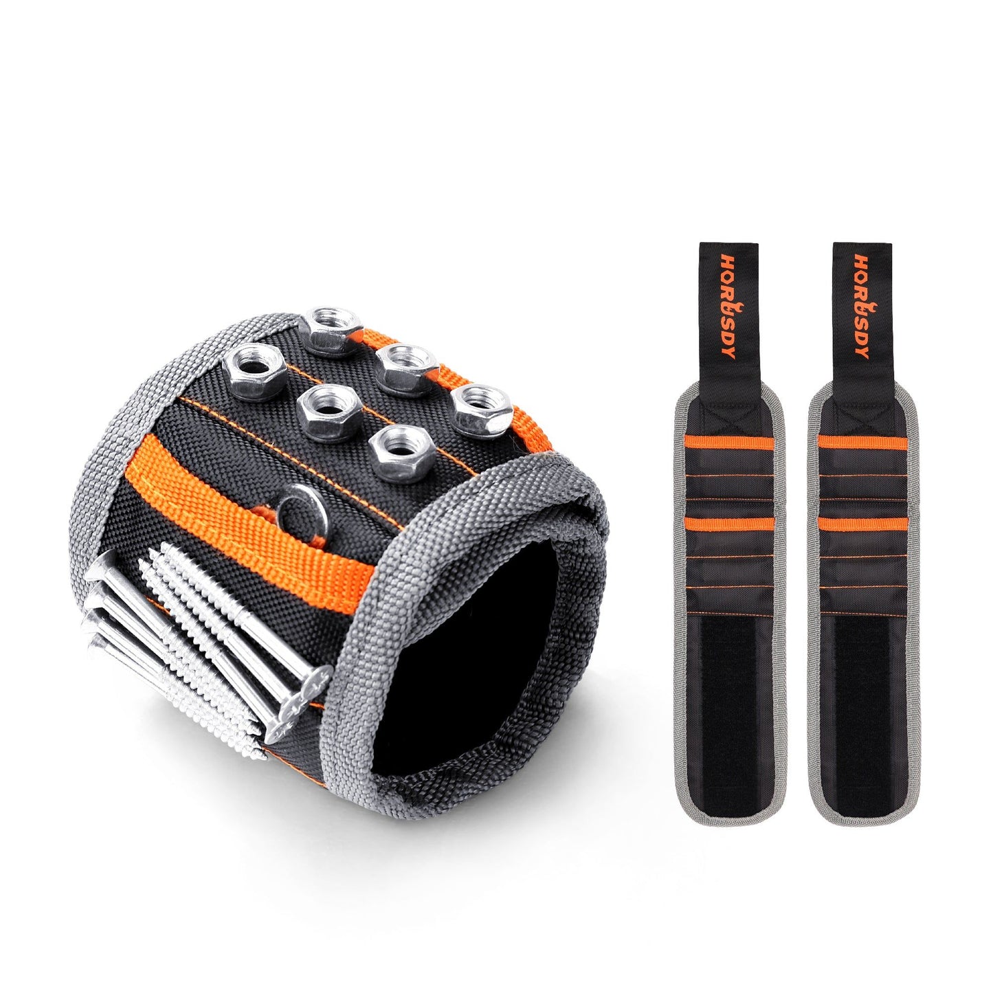 2 Pack Magnetic Wristbands, Tool Holder Strap for Screws, Bolts and Nails V1188-MS-617-122