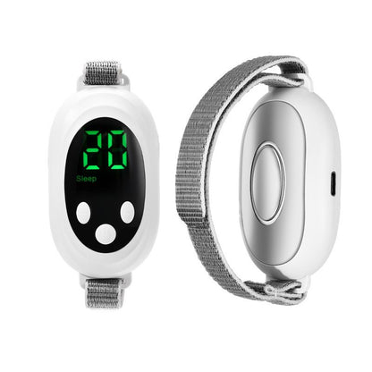 Portable Sleep Aid Device with EMS Pulse, LED Display and Adjustable Wrist Strap, White V1188-MS-617-128