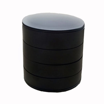 2 Pack Rotating Jewellery Storage Boxes, 4-Layer Dustproof Organizer Cases, Black Nordic Style V1188-MS-617-131