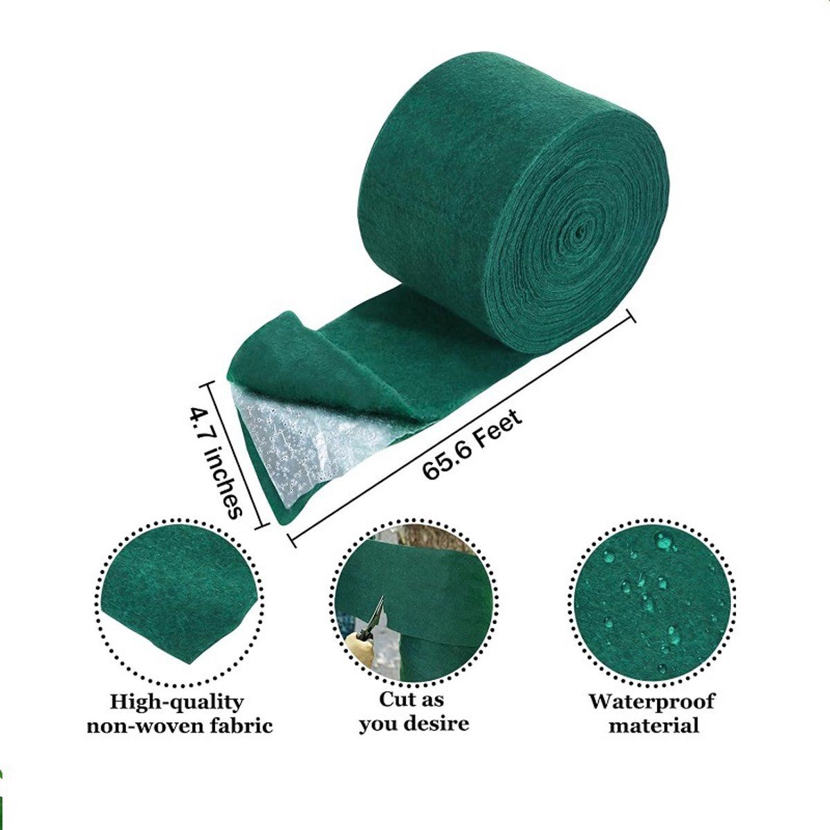 2 Piece Double Layer Tree Trunk Protectors Winter Proof Green, 12 x 2000 cm