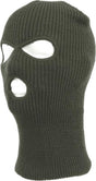 Three Hole Balaclava Ski Mask Green, One Size