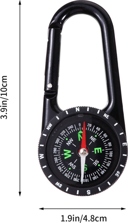 Multifunctional 1-in-1 Compass & Carabiner | Multitool | Belt Clip | Portable | Extra Strong | Survival | V1188-MS101-00003-1