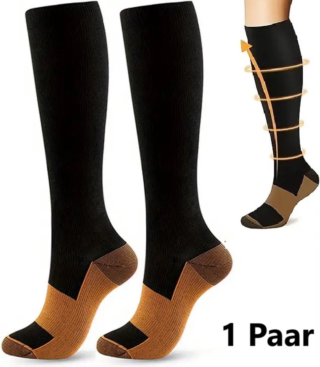 Copper Compression Stockings | Compression Socks | Support Stockings | Sports Socks II Airplane Socks | Size V1188-MS101-00006-1