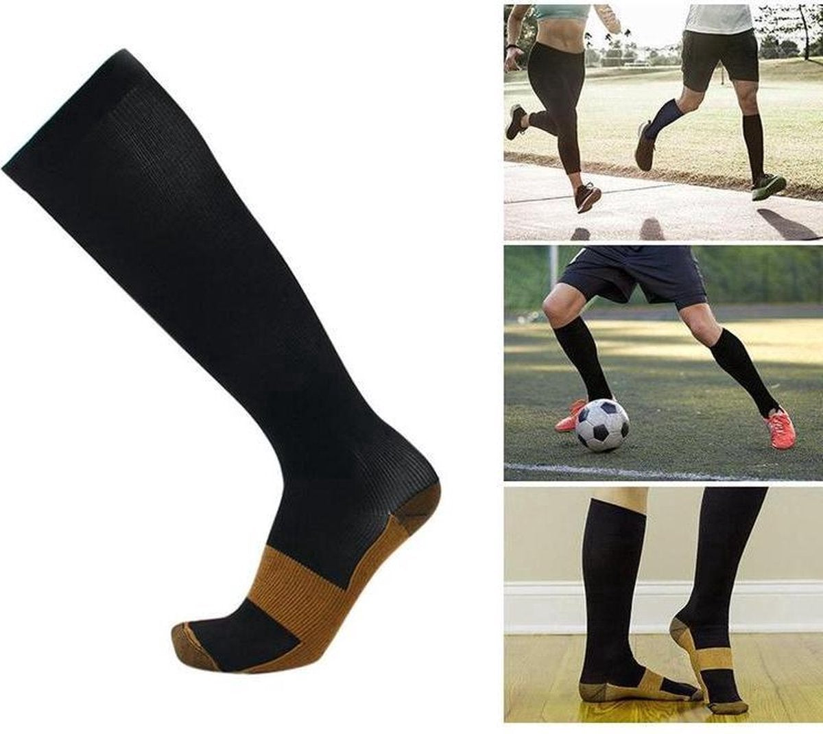 Copper Compression Stockings | Compression Socks | Support Stockings | Sports Socks II Airplane Socks | Size V1188-MS101-00006-1
