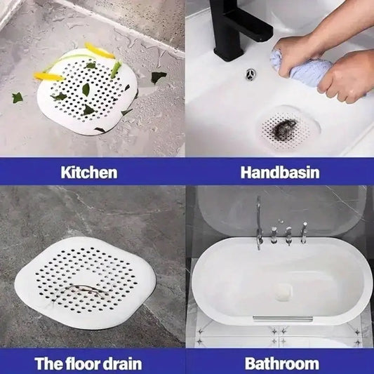 Luxury Shower Drain Mat with Suction Cups | Sink Filter | Drain Plug | Small Drain | Shower Tray | Hair V1188-MS101-00010-1