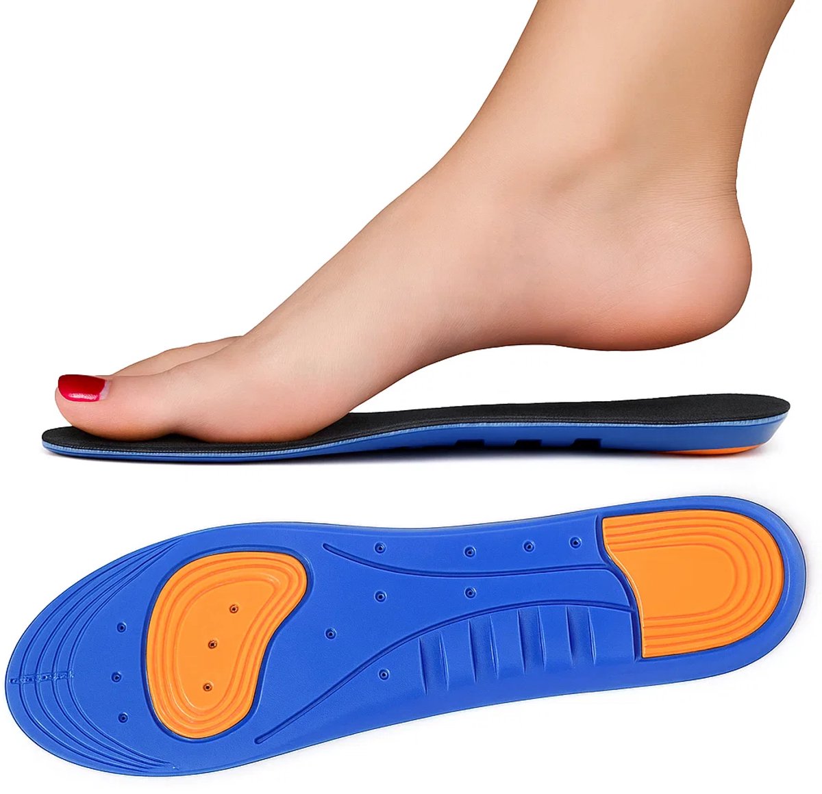 Gel Insoles | Medical PU Material | Insoles | Footpads | Blue | 41 - 46 V1188-MS101-00019-1