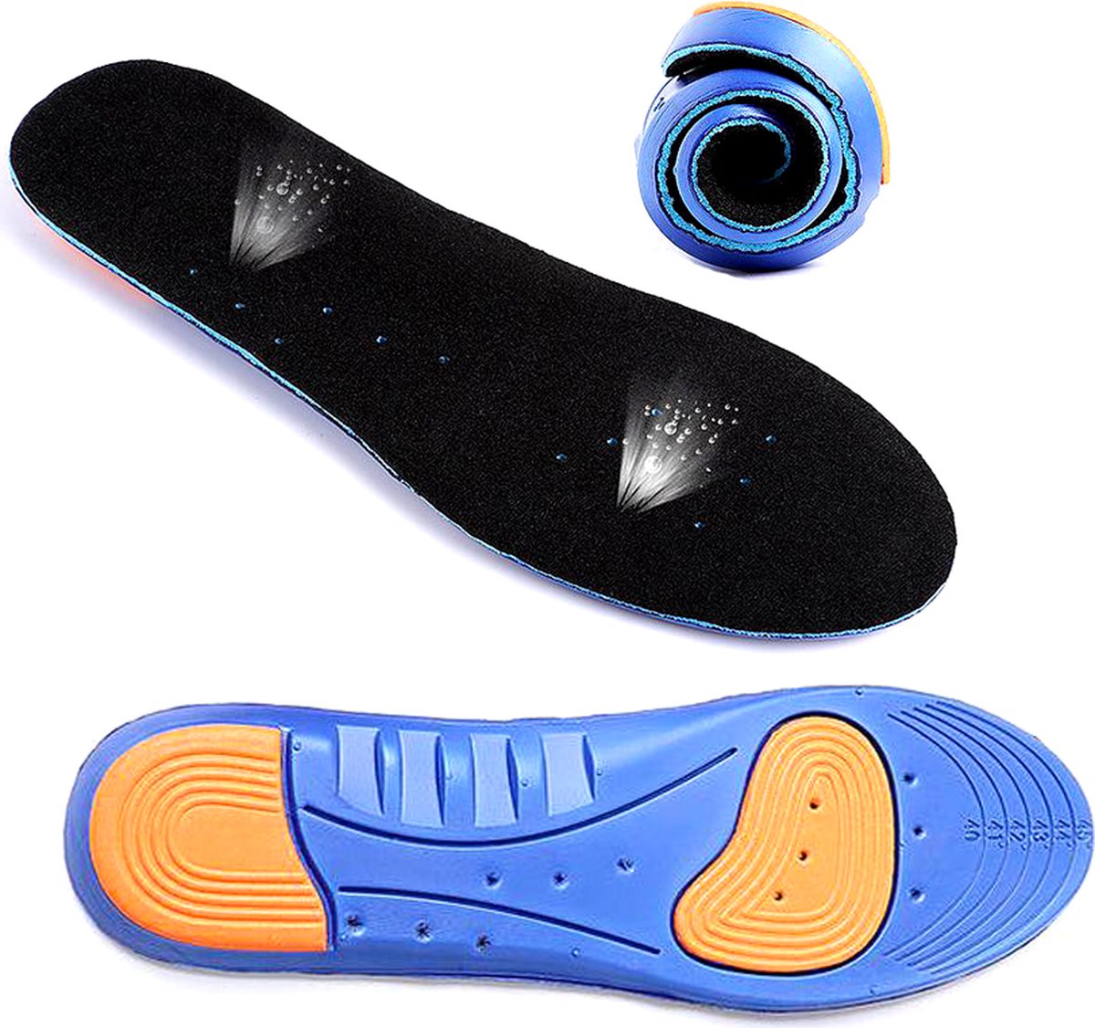Gel Insoles | Medical PU Material | Insoles | Footpads | Blue | 41 - 46 V1188-MS101-00019-1