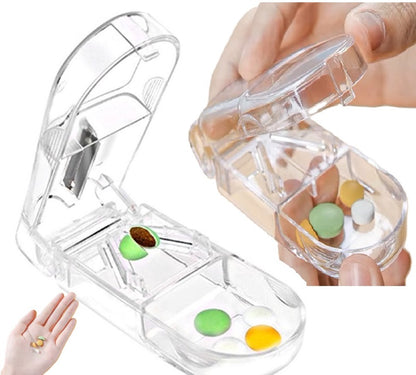 Pill Cutter | Pill Cutter | Pill Box | Pill Storage Box | Medicine Box | Transparent V1188-MS101-00020-1