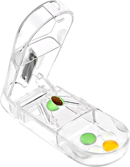 Pill Cutter | Pill Cutter | Pill Box | Pill Storage Box | Medicine Box | Transparent V1188-MS101-00020-1