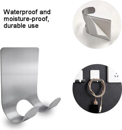 2-Piece Stainless Steel Razor Holder | Razor Tray | Self-Adhesive Razor Holder | Razor Hook | Razor Hanging | V1188-MS101-00026-1