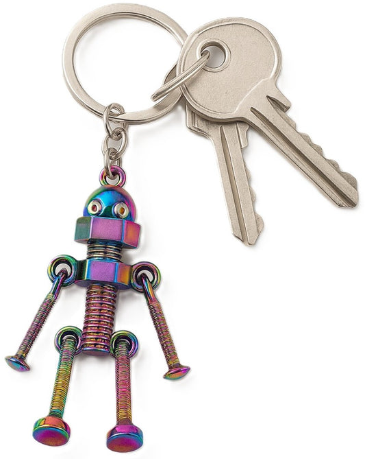 Retro Robot Keychain | Vintage Key Holder | Keychain | Screw Design | Multicolor V1188-MS101-00033-1