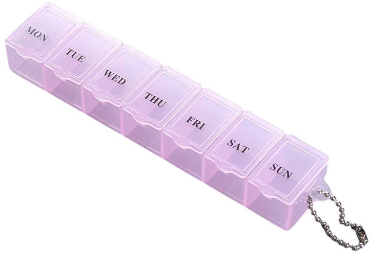 Medicine Storage Boxes 7 Days | Pill Box | Pill Box | Pill Planner | With Day Indicator | 7 Compartments | V1188-MS101-00035-1