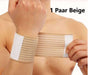 1 Pair Adjustable Wrist Bandage With Velcro | Wrist Support | Wrist Protector | Bandage | One Size | Beige V1188-MS101-00044-1