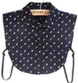 Detachable Collar with Round Collar | Blouse Collar | Faux Collar | Blue with Patterns V1188-MS101-00048-1
