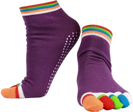 Full Toe Yoga Socks | Full Toe Yoga Sock | With Anti-Slip Bottom | Anti-Slip Socks | Pilates Socks | Size V1188-MS101-00049-1