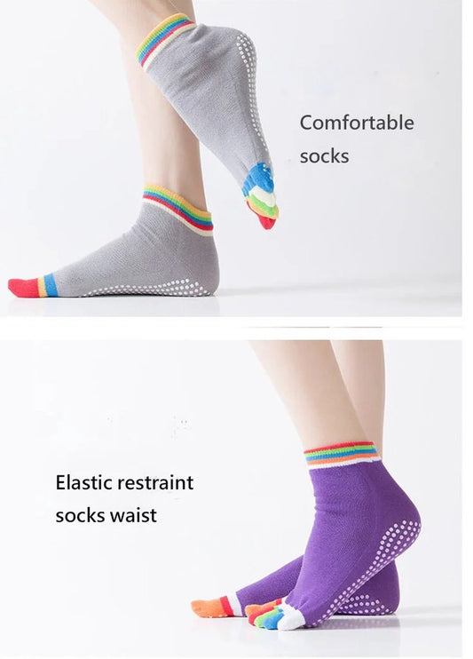 Full Toe Yoga Socks | Full Toe Yoga Sock | With Anti-Slip Bottom | Anti-Slip Socks | Pilates Socks | Size V1188-MS101-00049-1