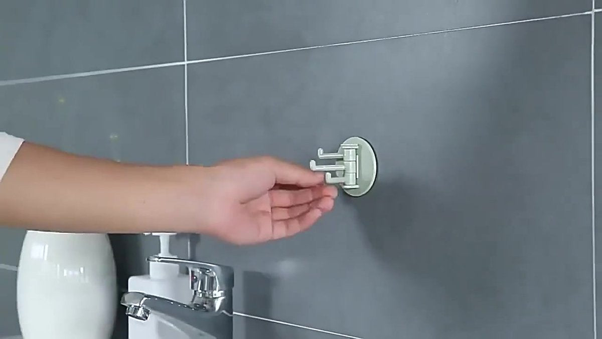Self-Adhesive Wall Hooks | Towel Hook | Cutlery Hook | Towel Holder | Swivel Hook | 4 Piece | Blue V1188-MS101-00059-1
