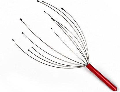 Head Massage Spider - Massage Spider - Manual Head Massage Device - Massage Claw - Red V1188-MS101-00063-1