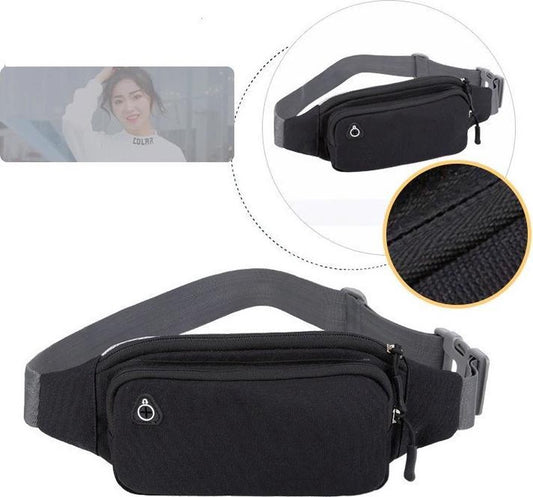 Waist Bag - Travel Fanny Pack - Pouch Bag - Waist Bag with Headphone/Earbud Hole - Festival Must-Haves - V1188-MS101-00065-1