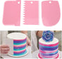 Dough Scraper | Cake Scraper | Dough Cutter | Dough Scraper | 3-Piece | Pink V1188-MS101-00070-1