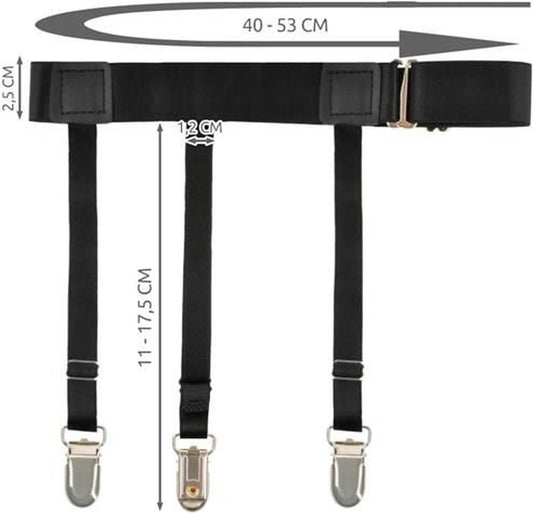 Shirt Suspenders | Men's Suspenders | Men's Garters | Garter | Men's Leg Suspenders | 2 Pieces | Black V1188-MS101-00074-1