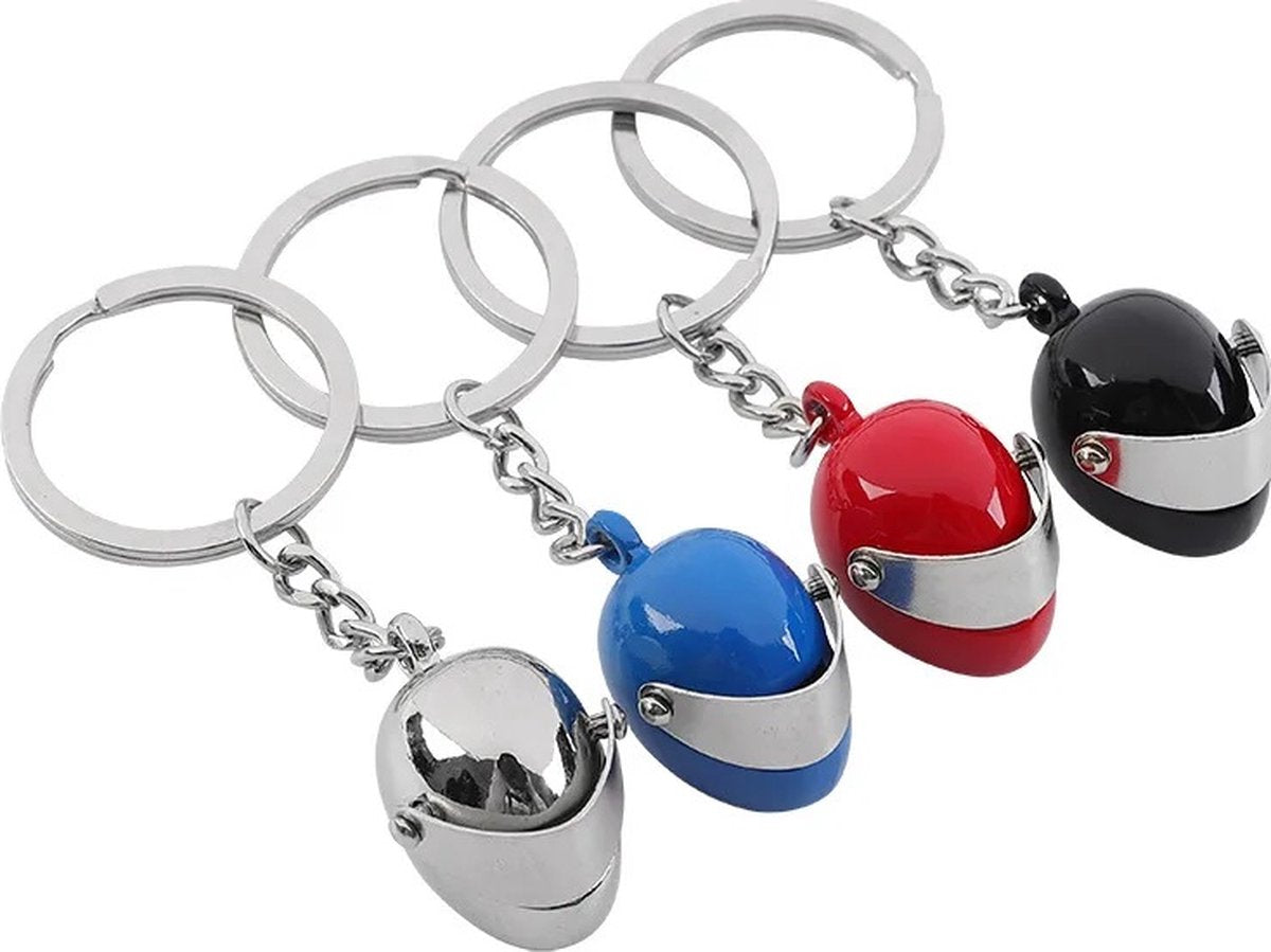 Motorcycle Helmet Keychain | Scooter Helmet Key Holder | Full-Face Helmet Keychains | Red V1188-MS101-00081-1
