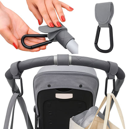 Stroller Bag Hook | Bag Hanger | Stroller Carabiner | Buggy Hook | 1 Piece | Grey V1188-MS101-00082-1