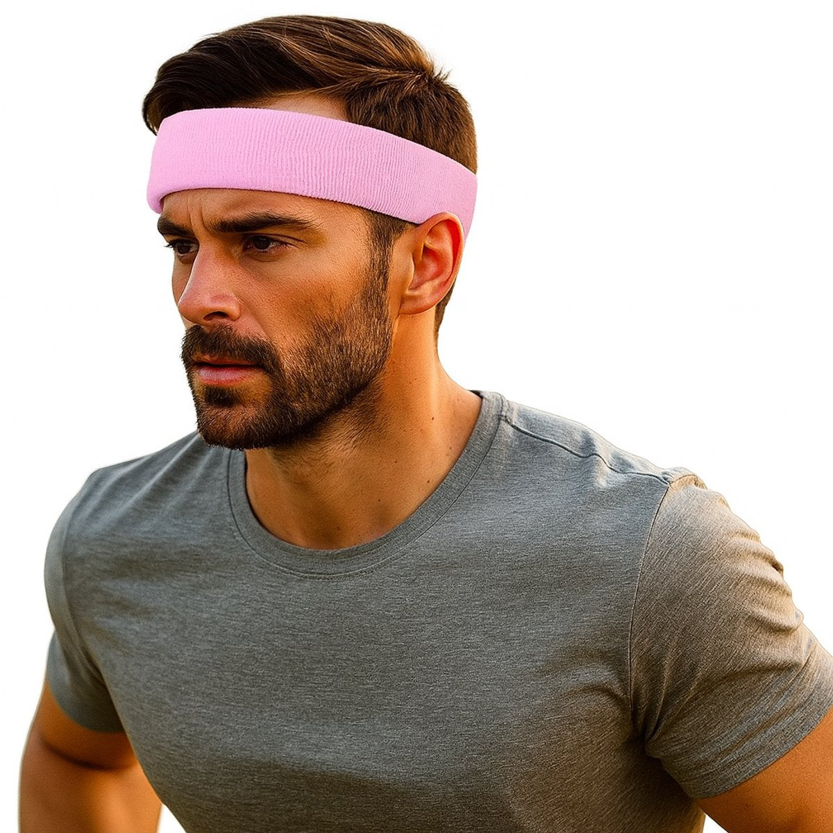 Headband | Headband | Sweatband | Sweatbands | Head | Sports band | Light Pink V1188-MS101-00087-1