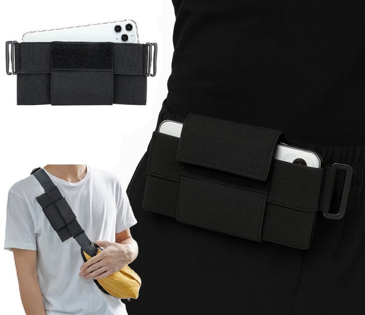 Elastic Sports Smartphone Pouch - Black Body-Hugging Storage Bag for Mobile Phone - Lightweight, Anti-Theft & V1188-MS101-00091-1