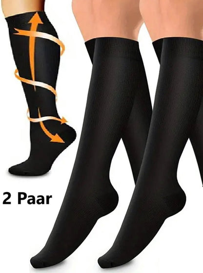 Duo Pack Compression Socks | Compression Stockings | Support Socks | Airplane Socks | Anti-Fatigue | Size V1188-MS101-00092-1