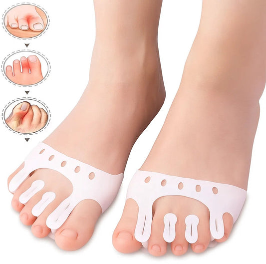 Silicone Toe Corrector 5-Hole | Toe Spreader | Hallux Valgus | Straighten Toes | Shock Absorbing | With Holes V1188-MS101-00096-1