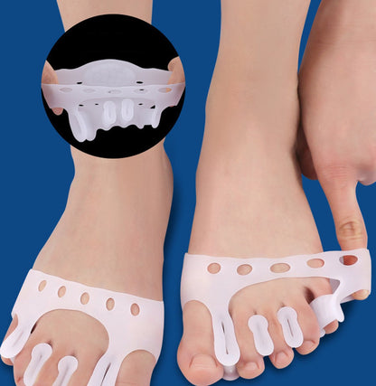 Silicone Toe Corrector 5-Hole | Toe Spreader | Hallux Valgus | Straighten Toes | Shock Absorbing | With Holes V1188-MS101-00096-1