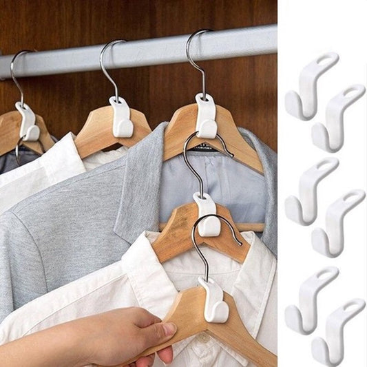 Clothes Hanger Hooks | Clothes Hanger Hook | Clothes Hook for | Coat Rack Hook | White | 5 Pieces V1188-MS101-00097-1