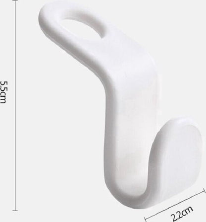 Clothes Hanger Hooks | Clothes Hanger Hook | Clothes Hook for | Coat Rack Hook | White | 5 Pieces V1188-MS101-00097-1