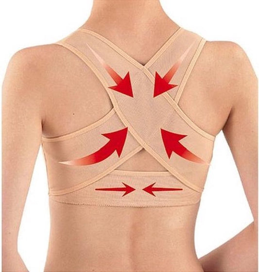 Women's Back Brace | Back Band | Posture Corrector | Elastic Brace | Back Corrector | Posture Correction | V1188-MS101-00098-1