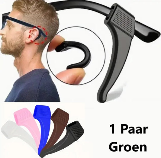 Anti-slip Ear Hooks for Glasses | Glasses Hooks | Glasses Holders | Sunglasses Hook | Silicone | Green | 2 V1188-MS101-00101-1