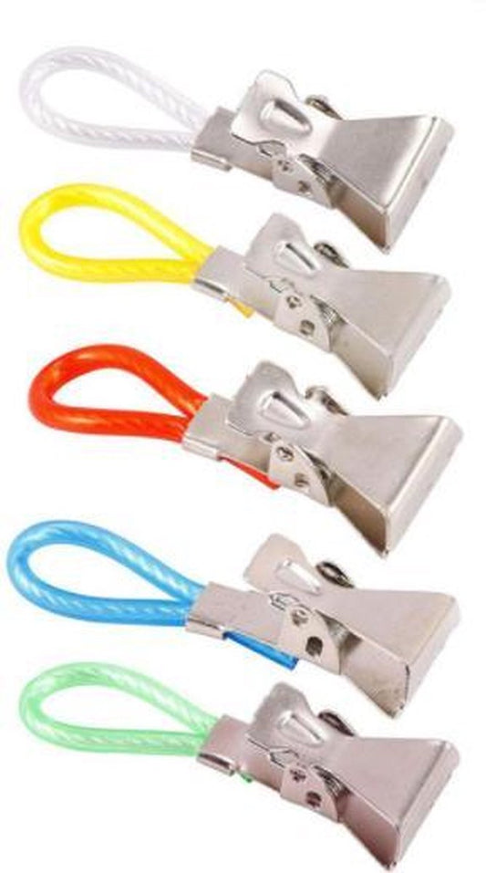 Towel clips - 5 PIECES - Towel hooks - Wall hooks - Tea towel clips - Hooks - Various colors - Hanging hooks V1188-MS101-00103-1
