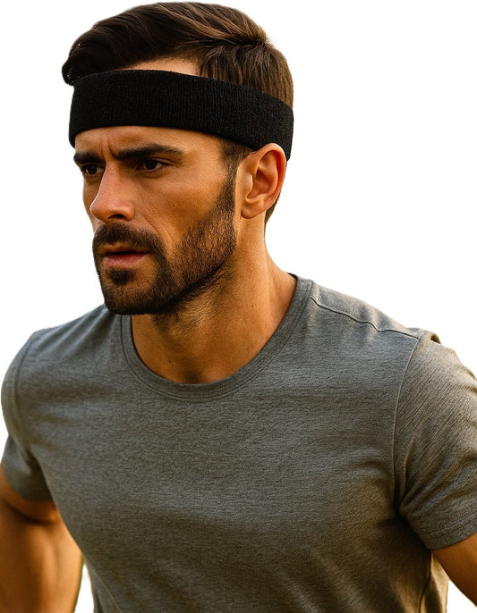 Headband | Headband | Sweatband | Sweatbands | Head | Sports band | Black V1188-MS101-00106-1